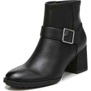 Soul Naturalizer Ankle Boot Womens Size 8.5 Flyer Zip Closure Block Heel Black